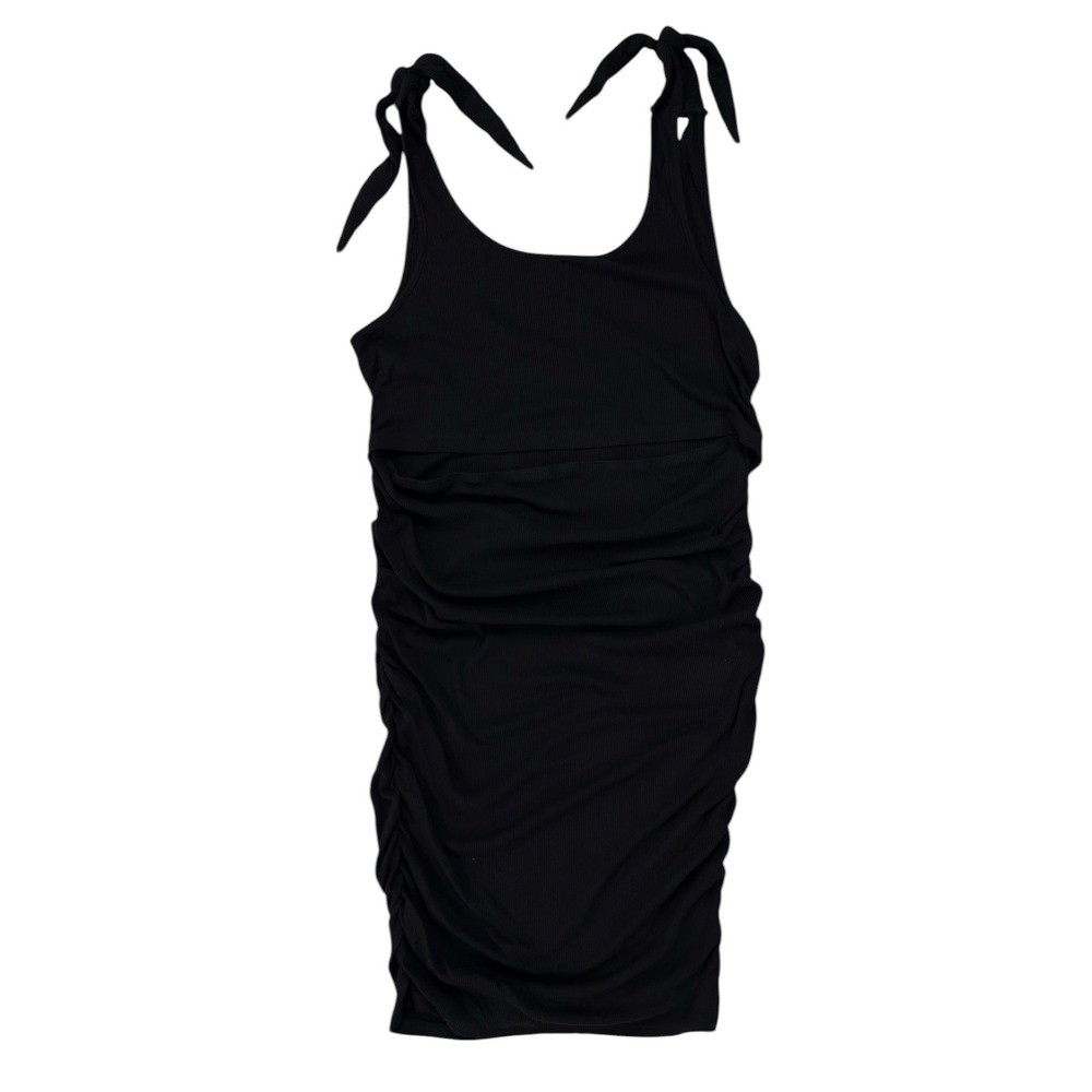 SHEIN Maternity Nursing Ruched Bodycon Dress XL LBD Chic Summer Date Night